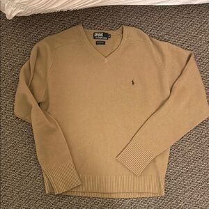 Polo by Ralph Lauren Tan V-Neck Sweater
